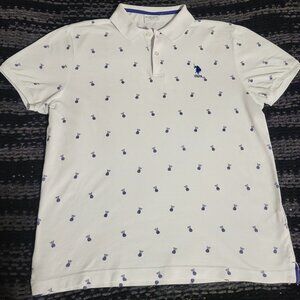 USPA White Polo Shirt: L